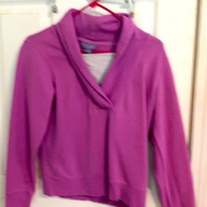 Pink and white layered top